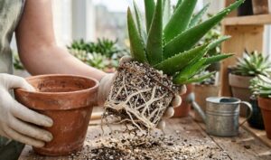 Aloe vera terriccio rinvaso