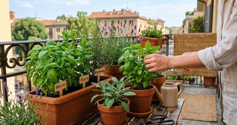 piante aromatiche balcone