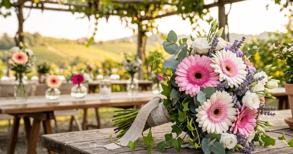 boquet fiori matrimonio gerbera