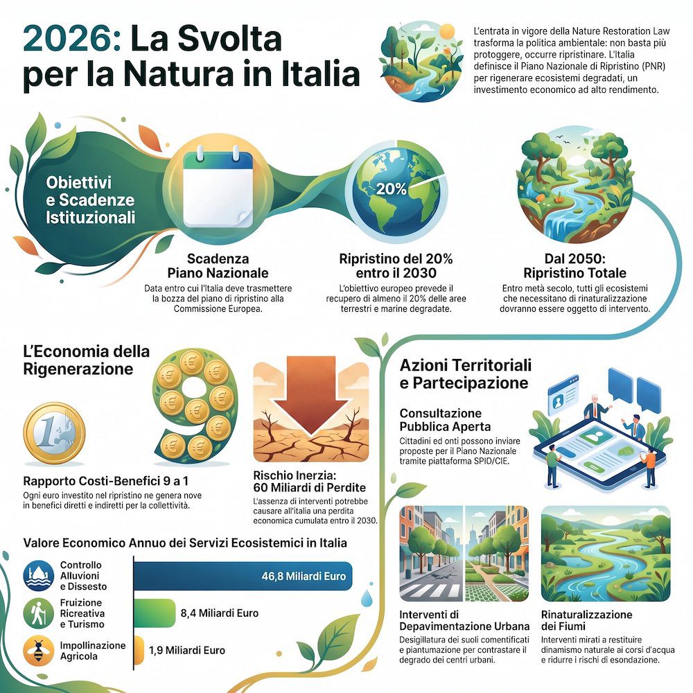 infografica piano nazionale ripristino natura italia