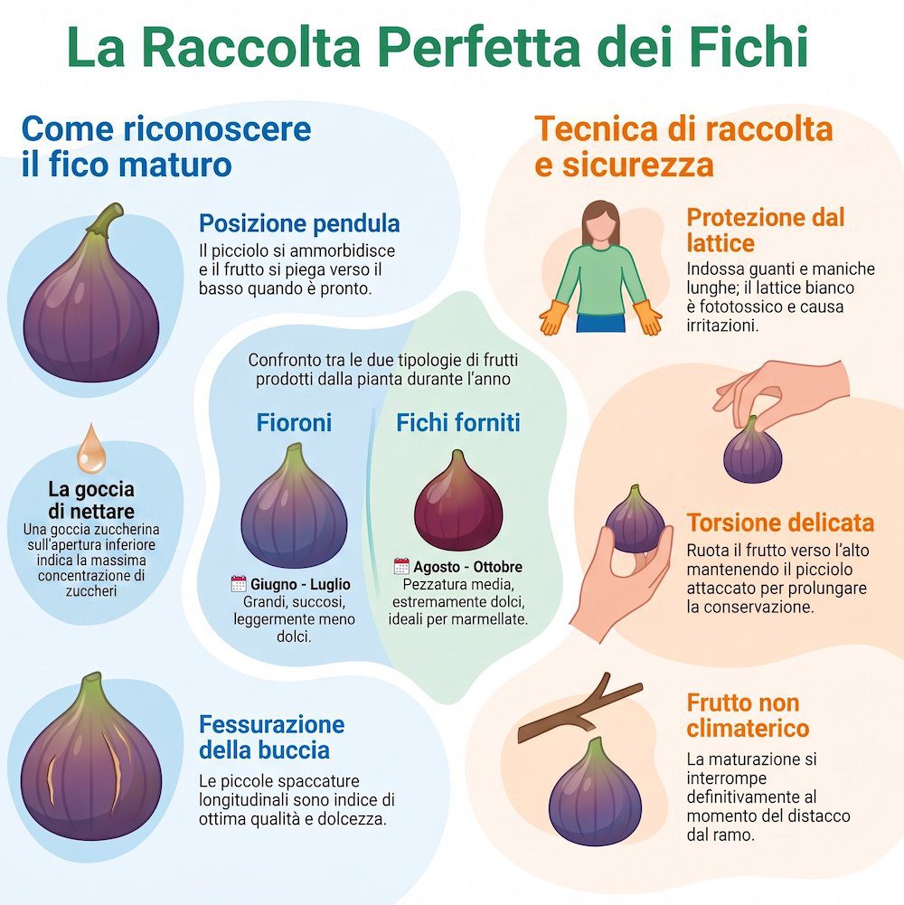 infografica quando raccogliere fichi maturi